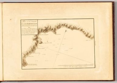 Plano de la ensenada de Los Berengueles situada la Pta. de Monas en la latitud N. de 36°. 44'. 00". y long. de 2°. 25'. 30". E. de Cadiz.