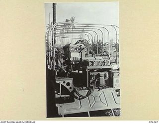 HANSA BAY, NEW GUINEA. 1944-06-22. A MOBIL JAPANESE MOBILE AIRCRAFT LOCATION UNIT SALVAGED BY MEMBERS OF THE 8TH FIELD COMPANY, DURING THEIR OCCUPATION OF THE AREA