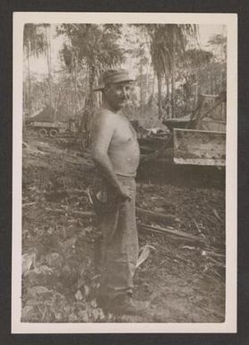 [Shirtless Serviceman with Hat]