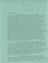 Letter from Sidney Jennings Legendre, March 22, 1943