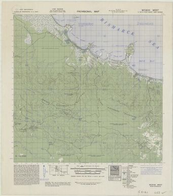 Provisional map, northeast New Guinea: Wewak West (Sheet Wewak West)