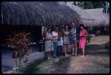Hotel Moorea Lagoon, Tourists beside cottages