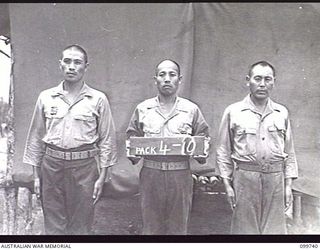 RABAUL, NEW BRITAIN, 1946-02-05. IDENTIFICATION PHOTOGRAPH OF SUSPECTED JAPANESE WAR CRIMINALS