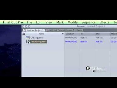 PBS Hawaii - HIKI NŌ | Tutorial Series: Final Cut Pro 7 Sequence Settings for HD