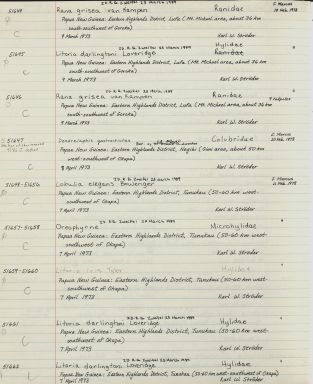 Records 51644-51662 from University of Colorado Museum Herpetology Catalog: no. UCM 42025-51844