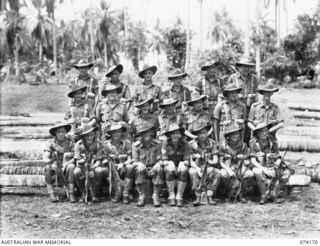 SIAR, NEW GUINEA. 1944-06-22. PERSONNEL OF NO.13 PLATOON, C COMPANY, 57/60TH INFANTRY BATTALION. IDENTIFIED PERSONNEL ARE:- V121217 PRIVATE G.A. HARRY (1); V43231 PRIVATE E. DEMSON (2); VX108663 ..