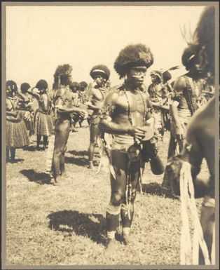 Motuan dancers at Port Moresby, Papua, ca. 1923 / Sarah Chinnery