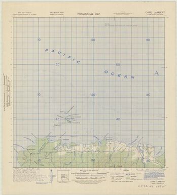 New Britain, provisional map (Cape Lambert)