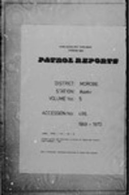 Patrol Reports. Morobe District, Aseki, 1969 - 1970