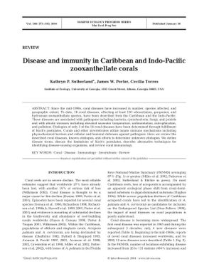 Disease and immunity in Caribbean and Indo-Pacific Zooxanthellate corals.