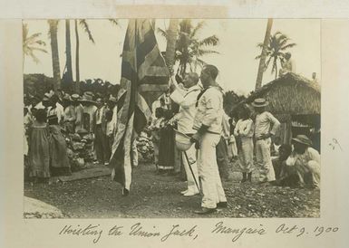 Hoisting the Union Jack, 1900