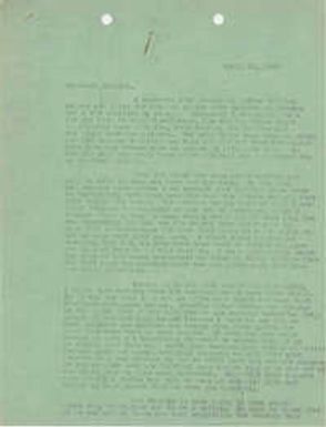 Letter from Sidney Jennings Legendre, April 15, 1945