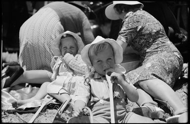 Hare and McKerrow families on a Wellington beach
