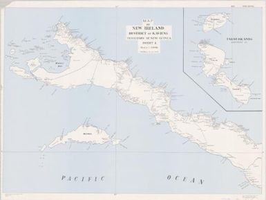 Map of New Ireland : District of Kavieng, Territory of New Guinea / War Office copied from a map prepared by Lands, Mines & Forest Officers, Rabau