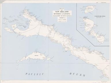 Map of New Ireland : District of Kavieng, Territory of New Guinea / War Office copied from a map prepared by Lands, Mines & Forest Officers, Rabau