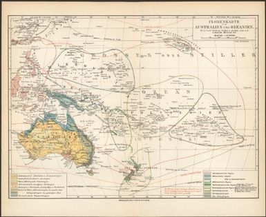 Florenkarte von Australien und Ozeanien / nach Drude, Warburg, Berghaus physikal Atlas und Australian Handbook 1901