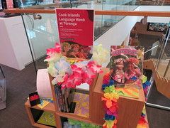 Cook Islands Language Week display at Tūranga