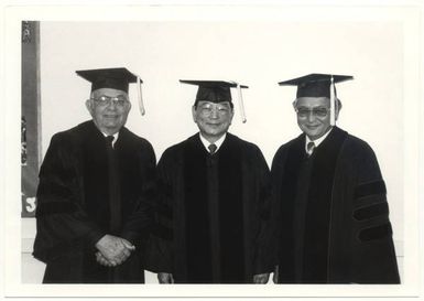 Pacific University administrators at the 1984 commencement