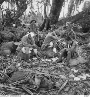 1942-12-17. PAPUA. FALL OF GONA. JAPANESE CAPTURED IN THE FINAL ASSAULT ON GONA