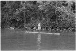 Folofo'u on bamboo raft in Sinalagu Harbour