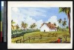 Painted scene from Lifou Island, New Caledonia, ca.1900-1930