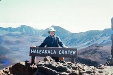 [Evelyn F. Streng at Haleakala Crater]