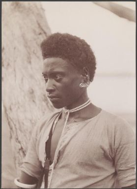 Potrait of a schoolboy from Ysabel Island, Solomon Islands, 1906 / J.W. Beattie
