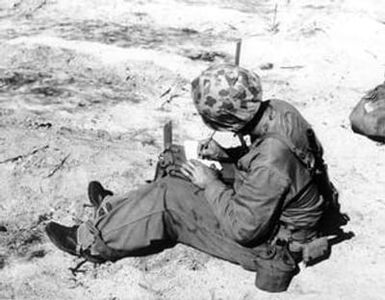 [U.S. Marine Writing a Letter]