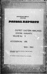 Patrol Reports. Eastern Highlands District, Kainantu, 1959 - 1960