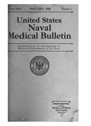 United States Naval Medical Bulletin Vol. 24, Nos. 1-4, 1926