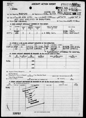 VMSB-245 - ACA Rep #259-Bombing targets in the Yap area, Carolines on 6/28/45