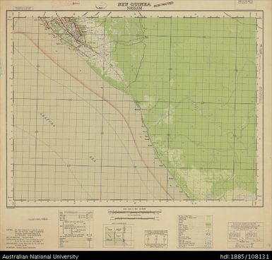 Indonesia, New Guinea,  Nassam, 1 Inch Series, Sheet 2120, 1944, 1:63 360