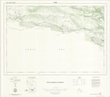 New Guinea 1:250,000 total magnetic intensity: Abau (Sheet C55/B1-62)