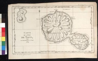 Carte de l'isle de Taiti / par le lieutenant J. Cook 1769 ; Benard dir