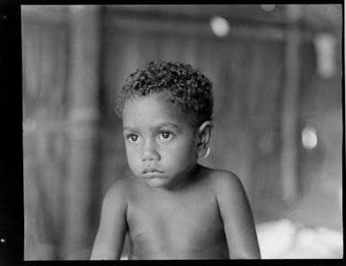 Portrait of a young Bougainville Island boy, North Solomon Island group