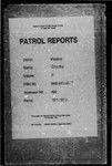 Patrol Reports. Western District, Olsobip, 1971 - 1972