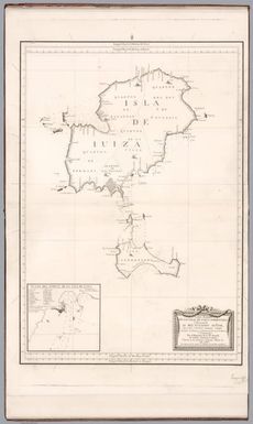 Carta esferica de las islas de Iuiza y formentera ... Y Construida por el Brigadier de la Rl. Armada D. Vicente Tofino de S. Miguel. Ano 1786. S. Brieva, Simon la gravo. (to accompany) Atlas maritimo de Espana : Madrid MDCCLXXXIX (1789).