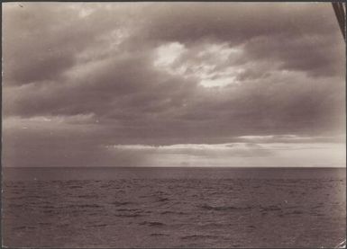 Sunset at Gavutu, looking to Guadalcanar, Solomon Islands, 1906 / J.W. Beattie