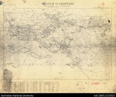 Papua New Guinea, Milinch of Granville (Fourmil of Moresby), Milinch series, 1955, 1:63 360