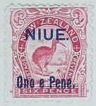 Stamp: New Zealand - Niue Six Pence