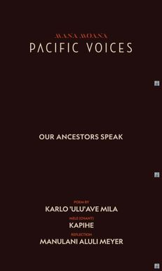 Our Ancestors Speak