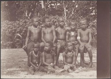 Boys of Matema, Reef Islands, Swallow Group, Solomon Islands, 1906, 2 / J.W. Beattie