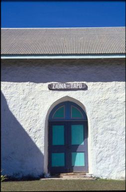 Ziona Tapu church, Atiu.