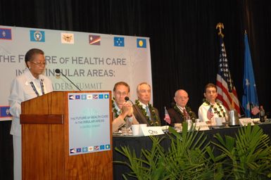 [Assignment: 48-DPA-09-29-08_SOI_K_Isl_Conf_AM] Insular Areas Health Summit [("The Future of Health Care in the Insular Areas: A Leaders Summit") at the Marriott Hotel in] Honolulu, Hawaii, where Interior Secretary Dirk Kempthorne [joined senior federal health officials and leaders of the U.S. territories and freely associated states to discuss strategies and initiatives for advancing health care in those communinties [48-DPA-09-29-08_SOI_K_Isl_Conf_AM_DOI_0588.JPG]