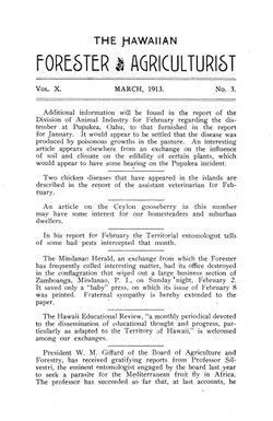 The Hawaiian forester and agriculturist