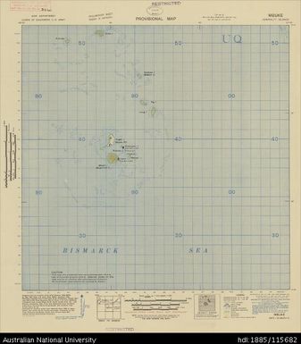 Papua New Guinea, Admiralty Islands, Mbuke, 1943, 1:63 360
