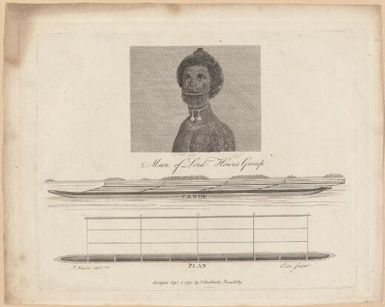 Man of Lord Howe's Group : Canoe / J. Hunter delt.; Cooke sculpt