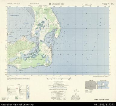 Papua New Guinea, Admiralty Islands, Momote NE, Series: AMS T893, Sheet 3650 I NE, 1:25 000, 1958