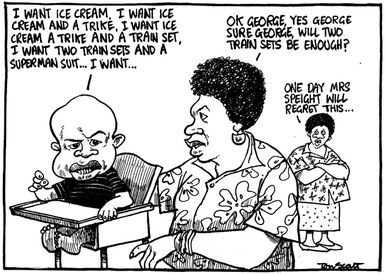Scott, Thomas 1947- :One day Mrs Speight will regret this... Evening Post, 2 June 2000.