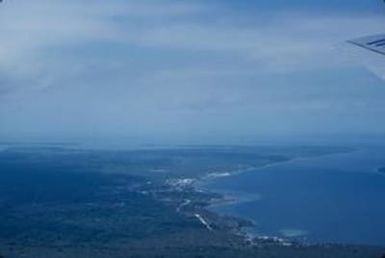 [Aerial view of a coastline of Espiritu Santo, Vanuatu]